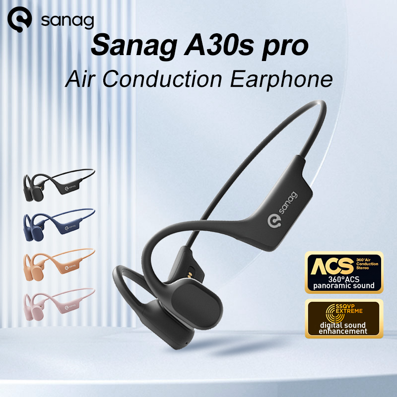 Bone Conduction Running Headphones - Sanag A30S Pro Air Conduction Wireless