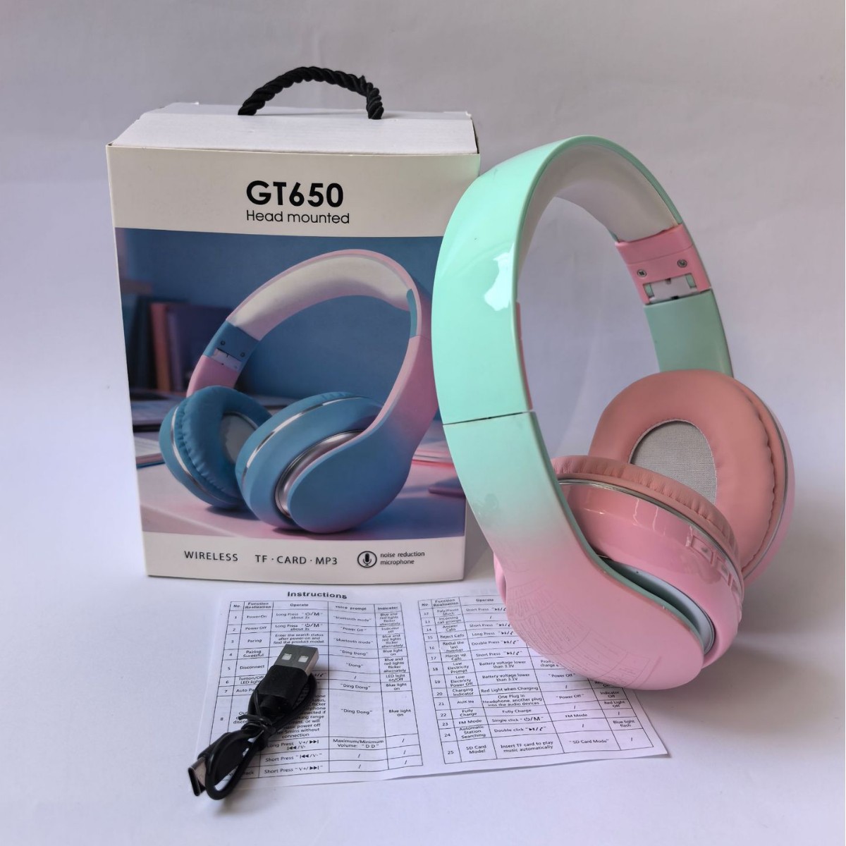 GT650 Cute Cat Ears Bluetooth5 - đánh giá và giá Cat Ear Bluetooth Headset Led