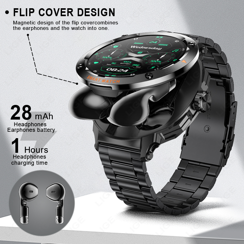LIGE New 2 In 1 Smart Watch wi - đánh giá và giá Tws Earbuds Bluetooth 5.3