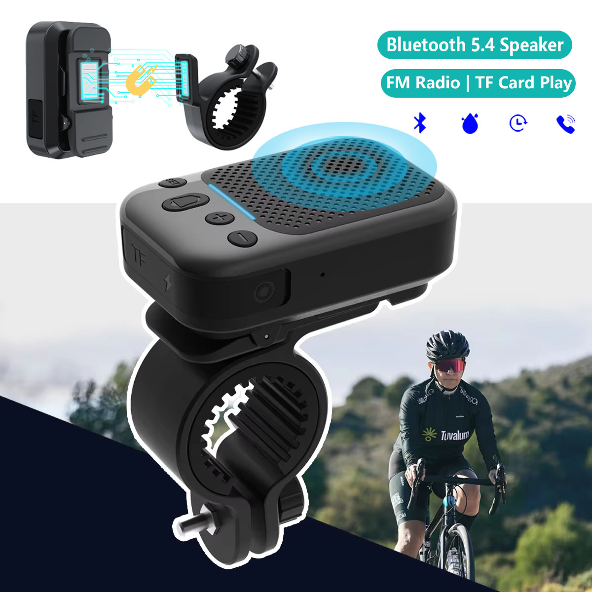 Mini Bike Wireless Speaker Blu - đánh giá và giá Portable Bluetooth Speaker Waterproof Ipx7