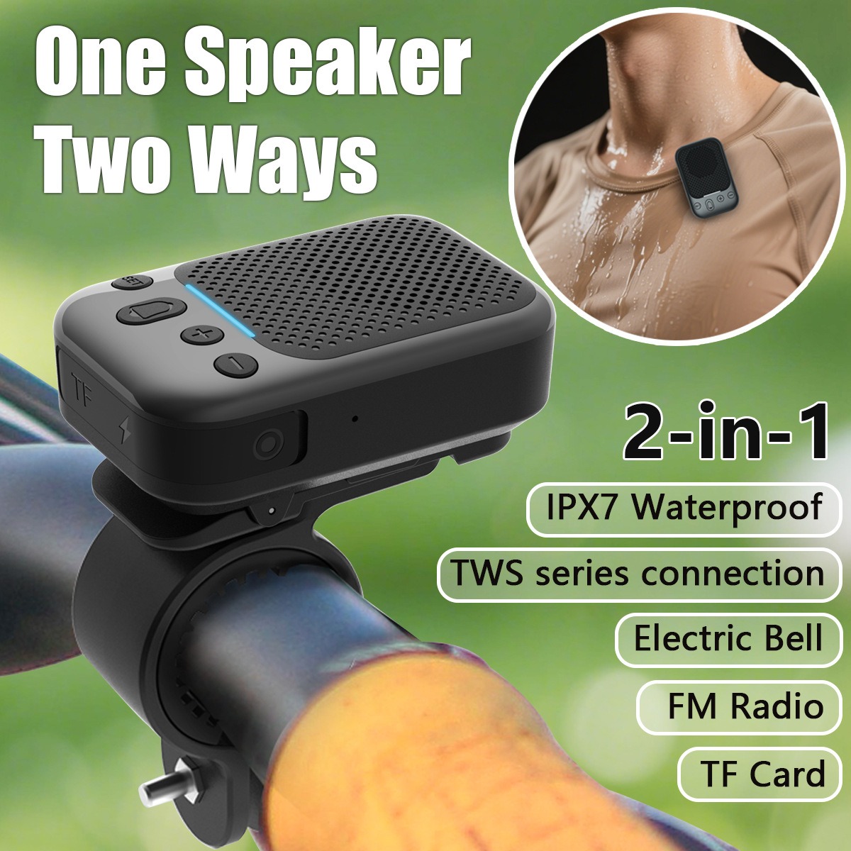 Mini Bike Wireless Speaker Blu - đánh giá và giá Portable Bluetooth Speaker Waterproof Ipx7