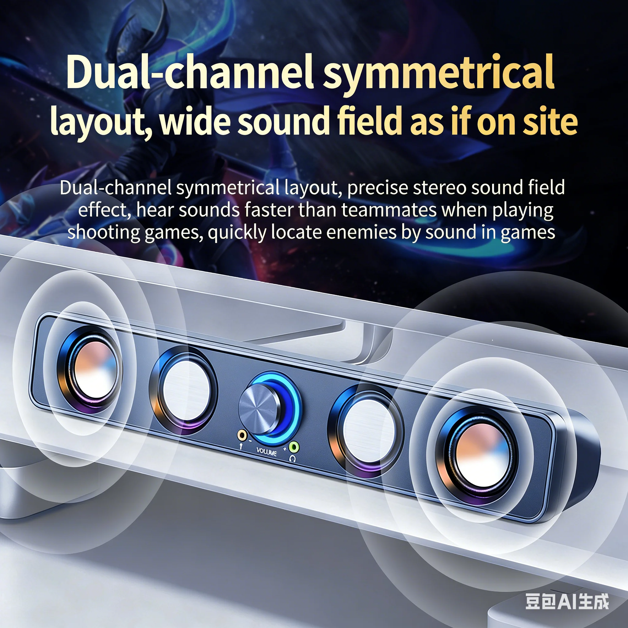 RGB Gaming Soundbar 2.0 Surrou - đánh giá và giá Rgb Computer Soundbar For Pc