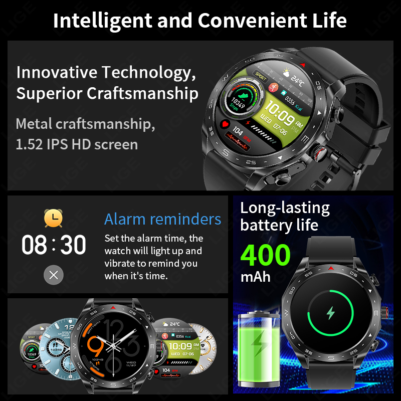 LIGE TWS 2‑in‑1 Smart Watch wi - đánh giá và giá Sleep Mask Headphones Bluetooth