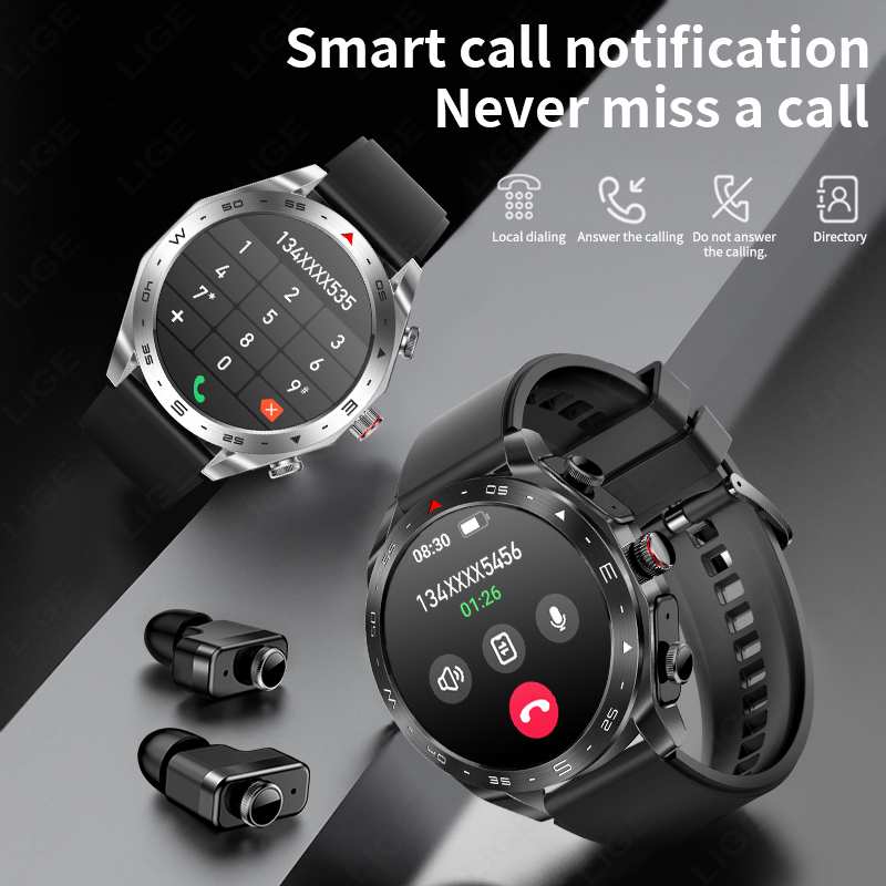 LIGE TWS 2‑in‑1 Smart Watch wi - đánh giá và giá Sleep Mask Headphones Bluetooth